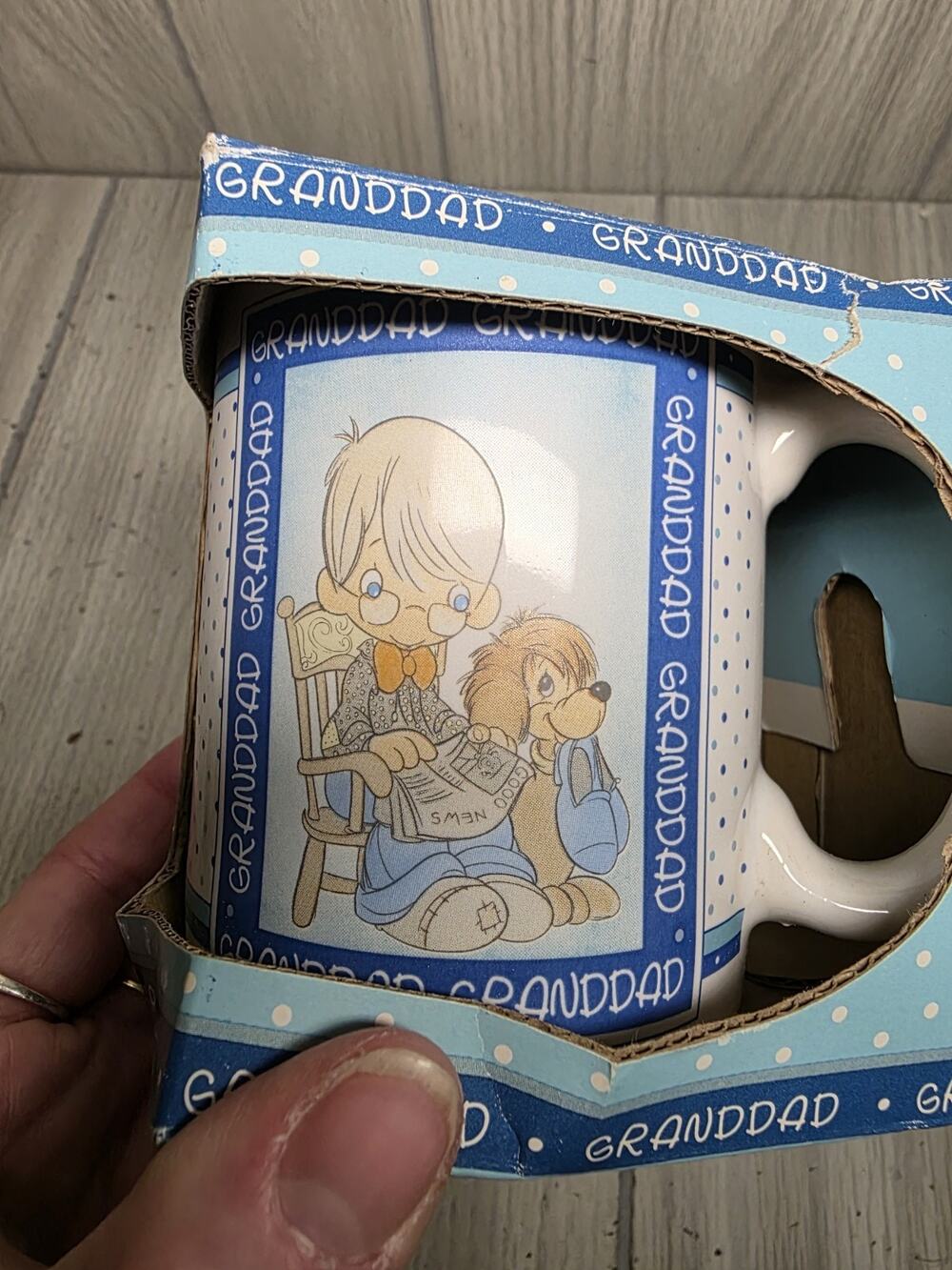 Vtg 94 Enesco Precious Moments Granddad Mug Granddads Are The Source Of Joy New